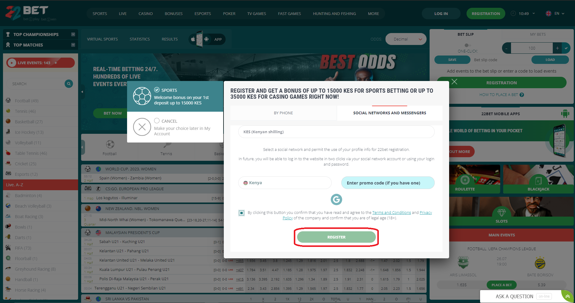 22bet logo Sportbettingsporter