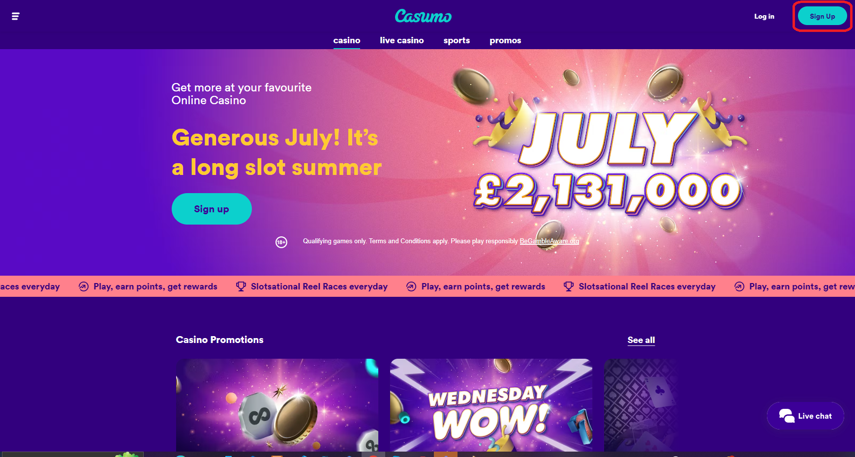 Casumo logo Sportbettingsporter