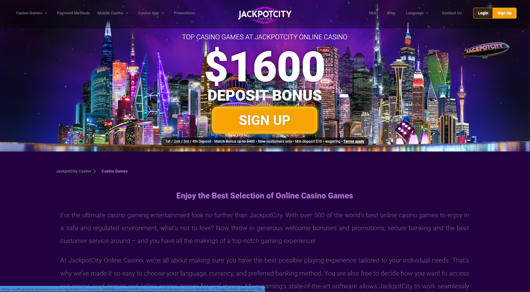Jackpot City logo Sportbettingsporter