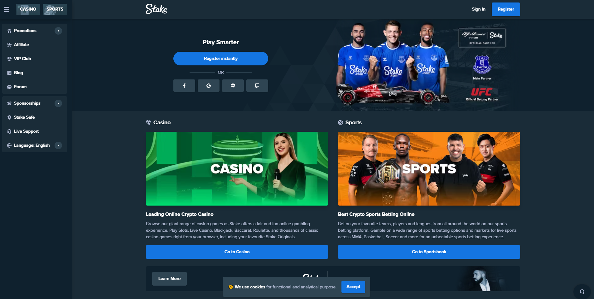 Stake logo Sportbettingsporter