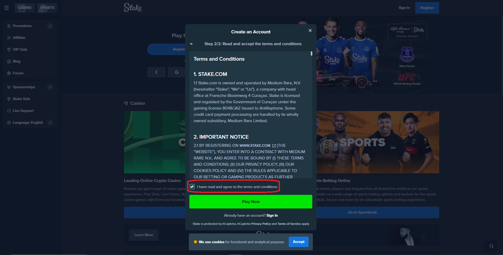 Stake logo Sportbettingsporter