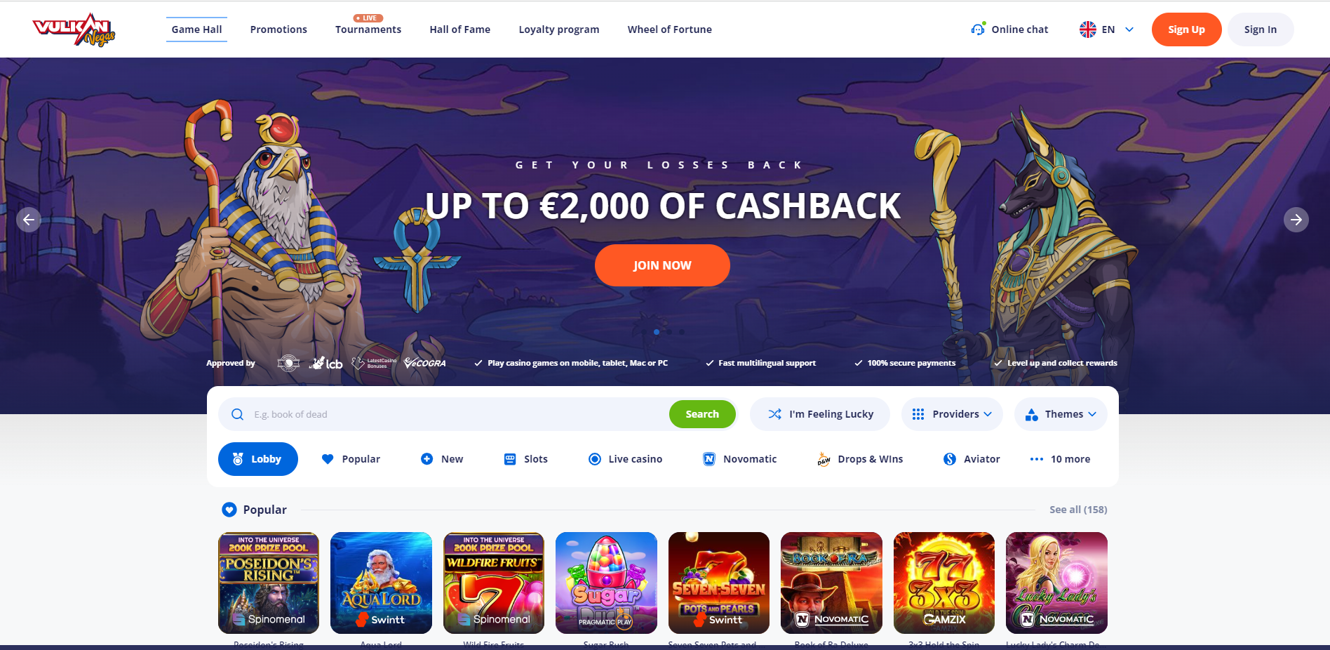 Vulkan Vegas logo Sportbettingsporter