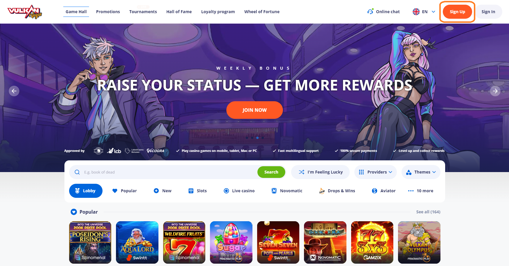 Vulkan Vegas logo Sportbettingsporter