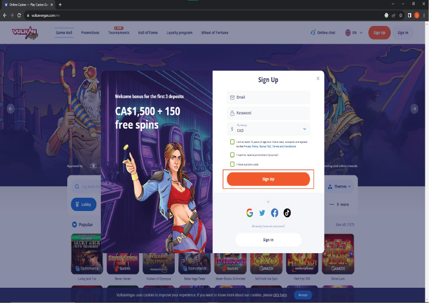 Vulkan Vegas logo Sportbettingsporter
